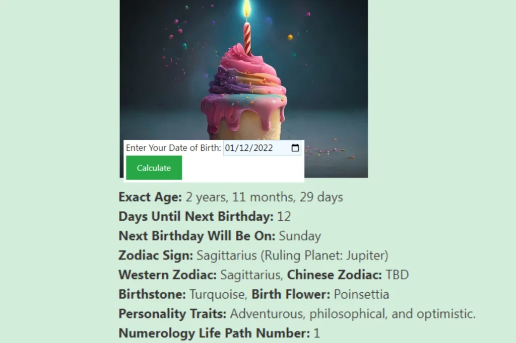 Birthday Calculator